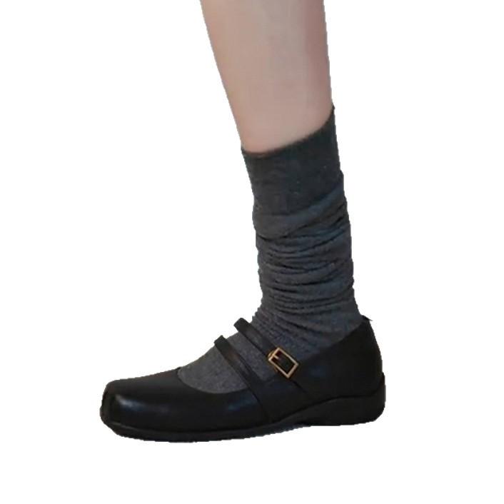 Keep Version~ Soft Leather Korean Version Retro Square Head Ballet Shoes Women's French Temperament Shallow Mouth Mary Jane Single Shoes Small Lea