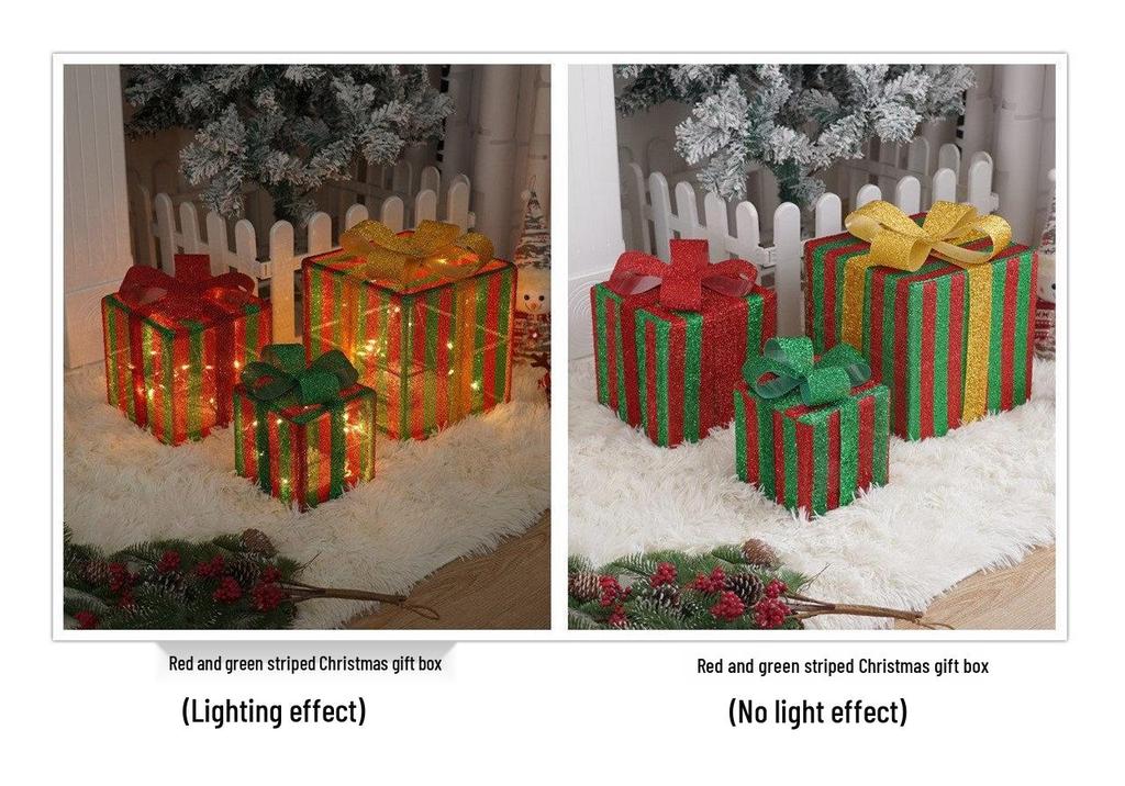 Christmas LED String Lights Gift Set: 3-Piece Decoration for Festive Party Atmosphere