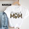 European Leopard Print Mom TShirt Korean Version ShortSleeved Base Shirt Fashion Creative Family Clothing for Women
