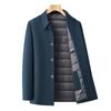Counter Men's Mid-Age Business Casual Lightweight Warm Down Jacket with Turn-Down Collar