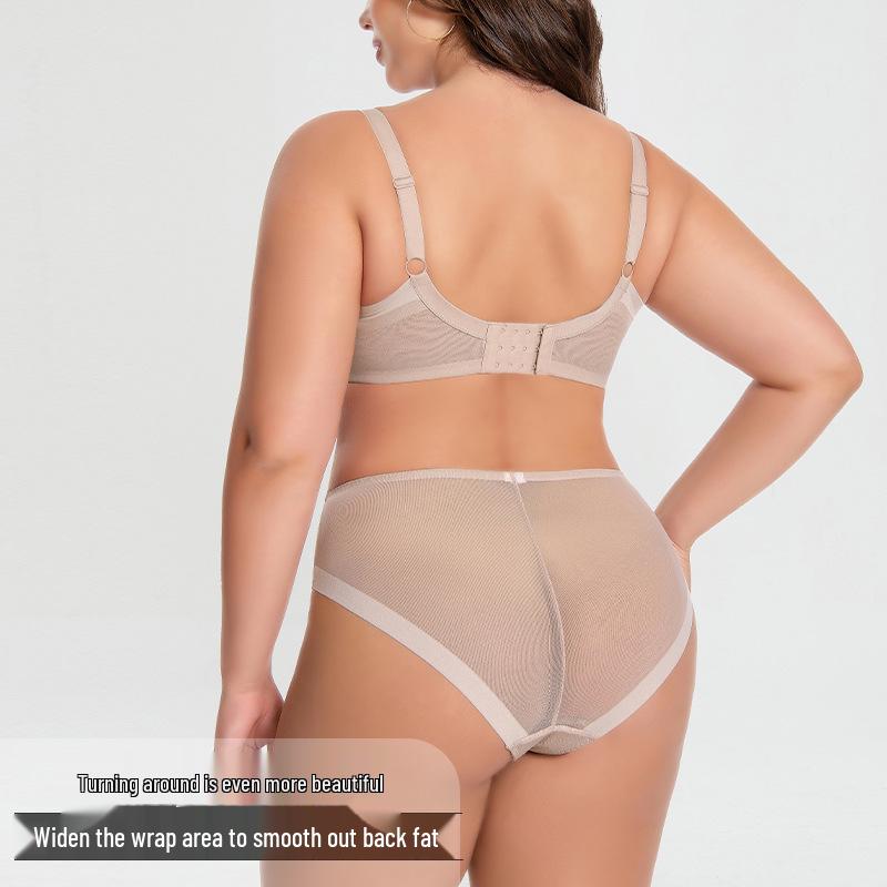 Plus Size Full Cup Bra Set: Minimizing, Anti-Sagging, Breathable, and Supportive for Larger Busts