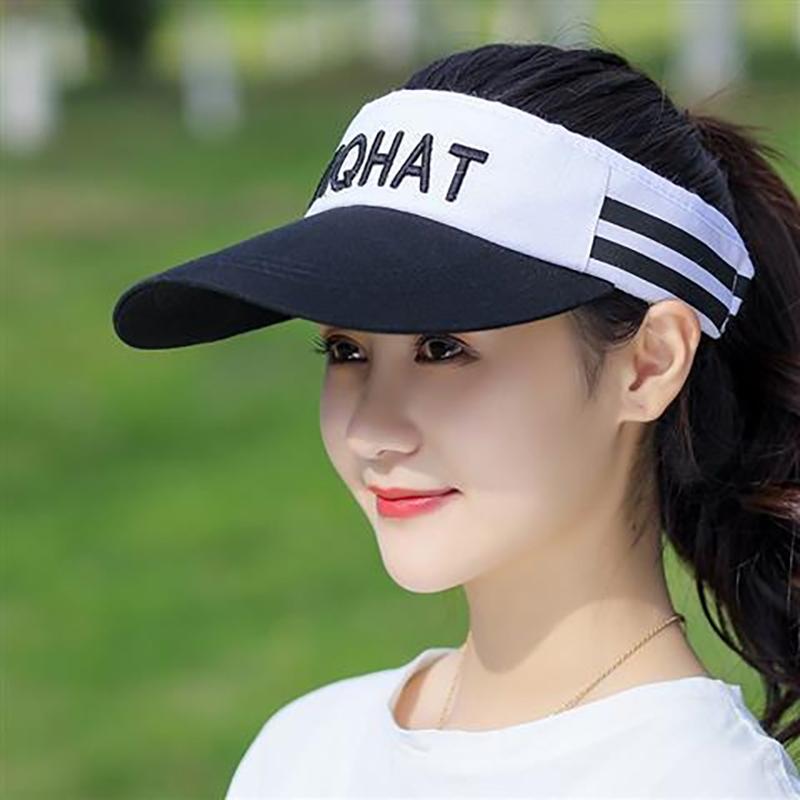 

Теннисная кепка для гольфа, бега, регулируемая, повседневная, дышащая, солнцезащитная, спортивная, козырек, пляжная, бейсболка черный белый