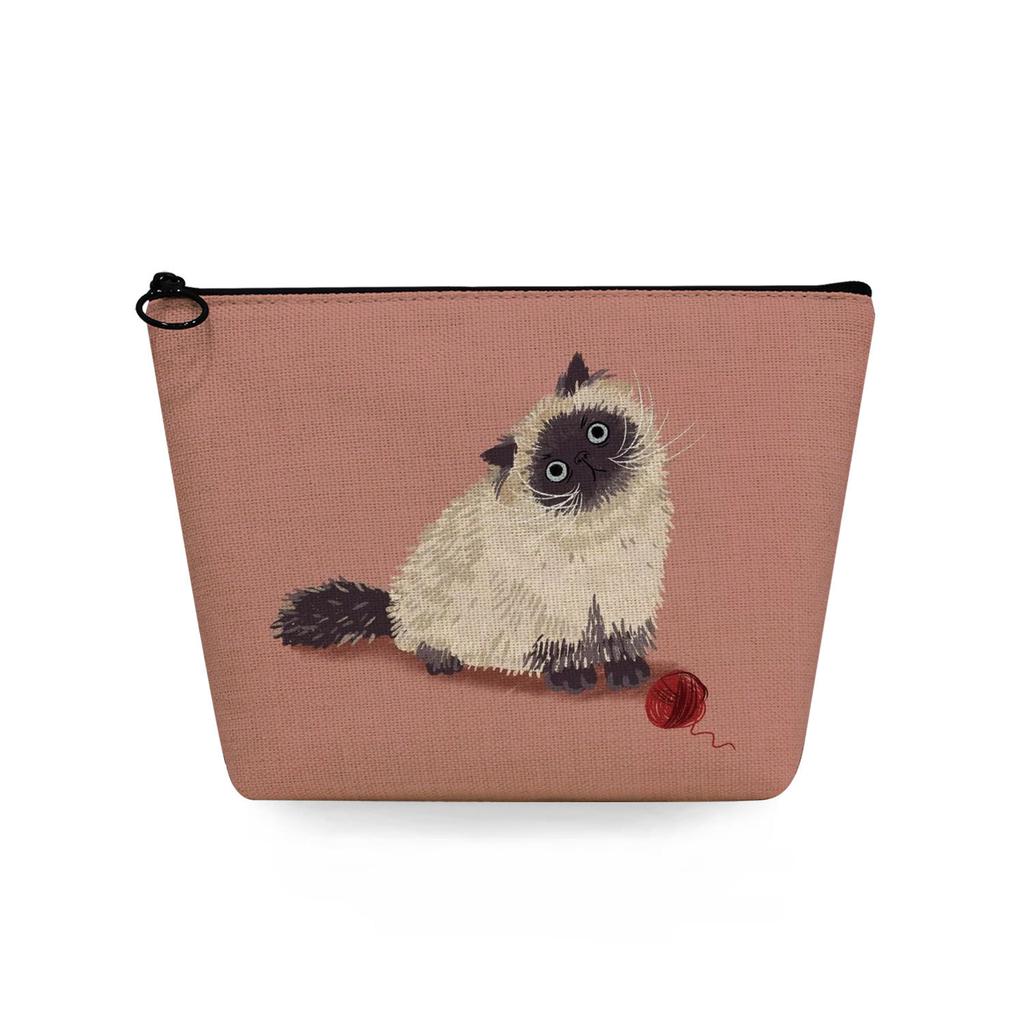 Women Cat Print Cosmetic Bag Toiletries Organize Travel Storage Case  6384