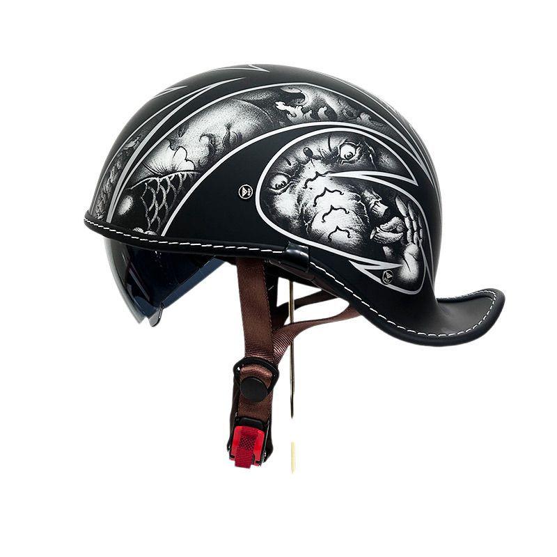 Unisex Retro Motorcycle Half Helmet for All Seasons