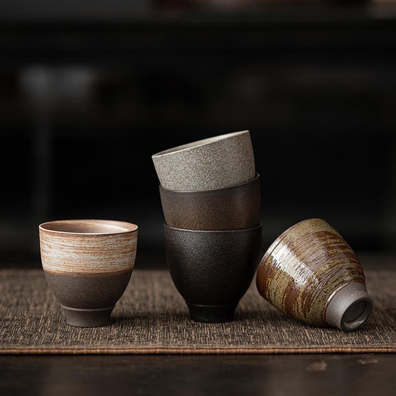 80ml Ceramic Tea Cup Japanese Style Ancient Style Kung Fu Tea Set