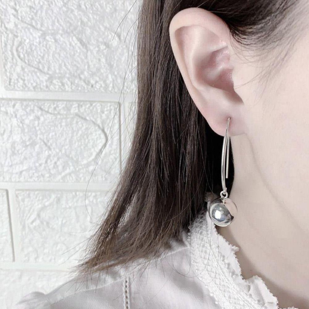 Silver Dangle Earrings for Women Jewelry Accessories Ear Jewelry Gifts Ball Long Earrings Drop