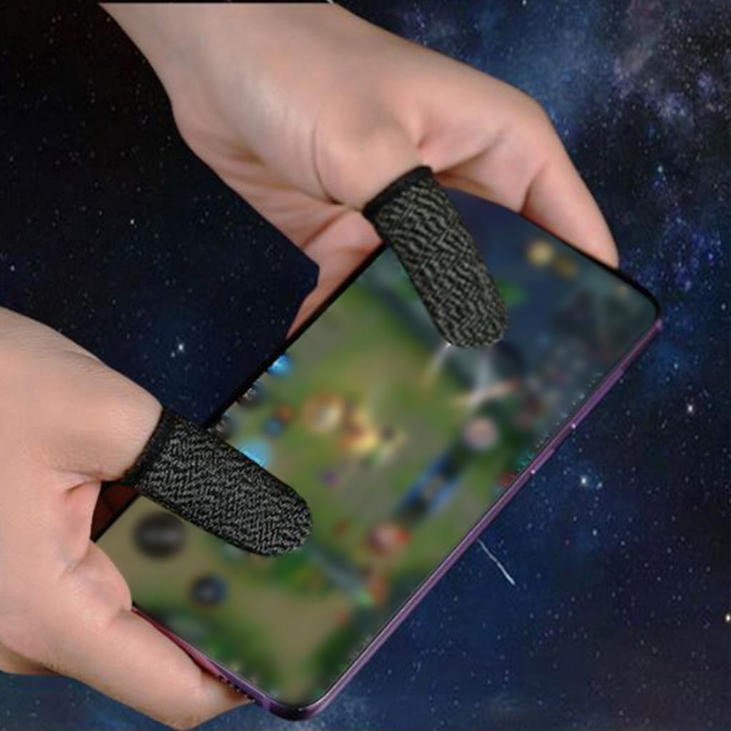 Gaming Finger Sleeve Mobile Game Controller Thumb Sleeve Touch Screen Finger Cover Breathable Anti SlipBlack Edge