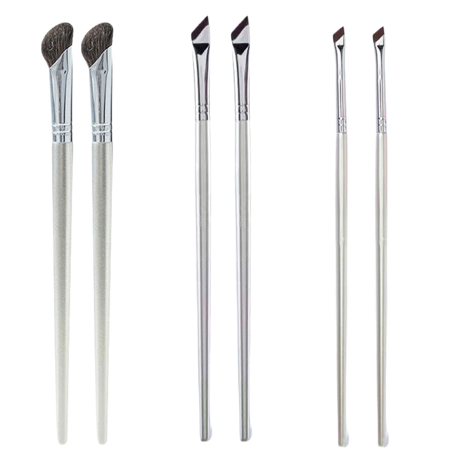 

Набор кистей для макияжа 6 шт. 10 шт. Угловая кисть для носа, тени, подводки, кисть для бровей для ежедневного домашнего профессионального макияжа, мягкая щетина One Size