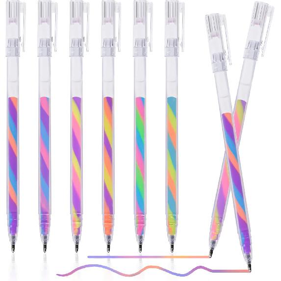 ZSCM 6 Pack Mixing of 3 Colors Magic Pastel Gel Pens Kawaii Color Changing Ballpoint Pen Set for Adult Coloring Books, Doodling Scrapbooking