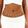 2 Pcs/set Shell Beads Body Chain Imitation Pearl Belly Chains Elegant Starfish Waist Chain  Summer