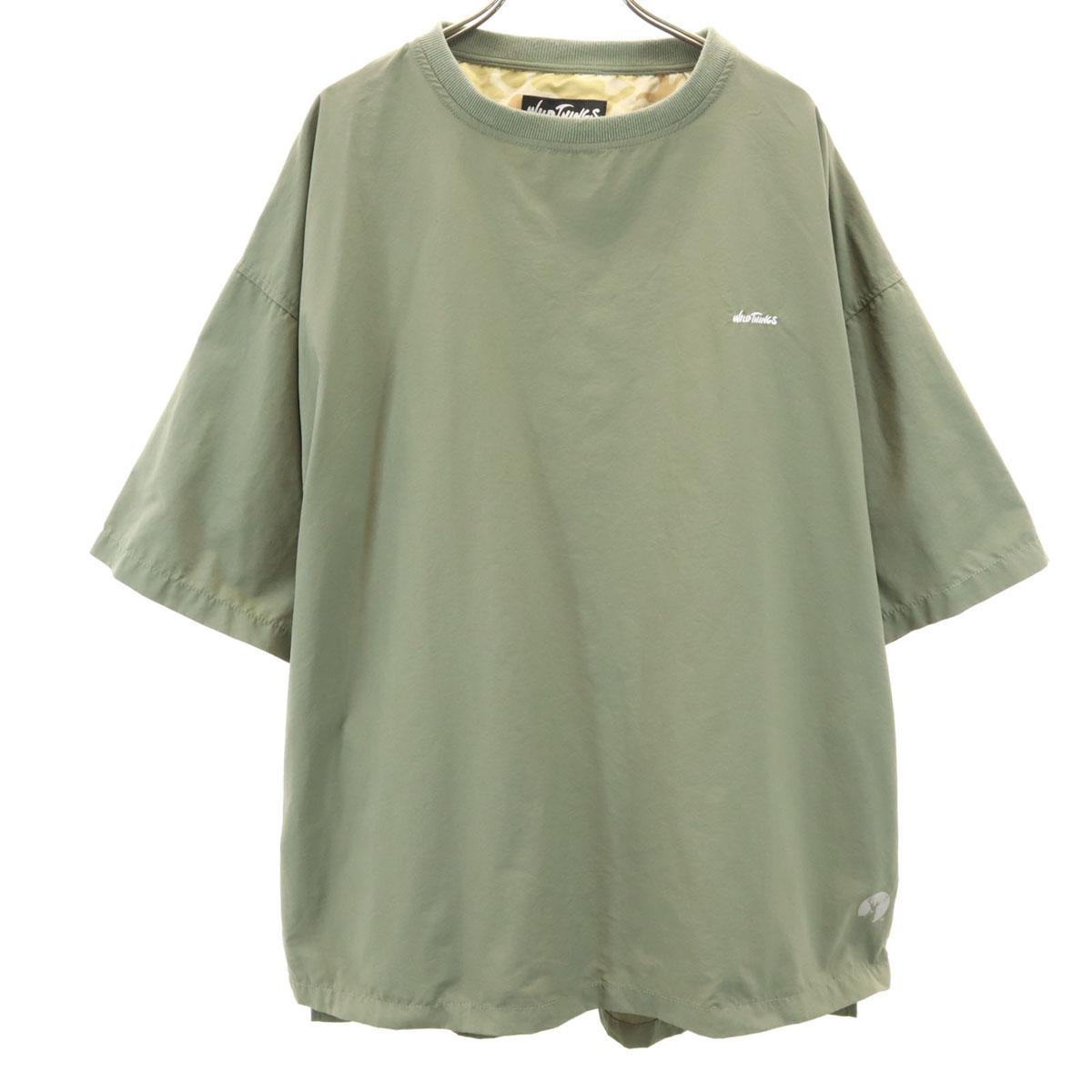 

WILDTHINGS Нейлоновая рубашка с коротким рукавом L хаки Мужская Б/у