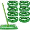 Wet & Dry Reusable Microfiber Mop Pads Green Furniture Flooring Sweeper Cleaning Cloths Mop Head Replacement Washable Rag Towel
