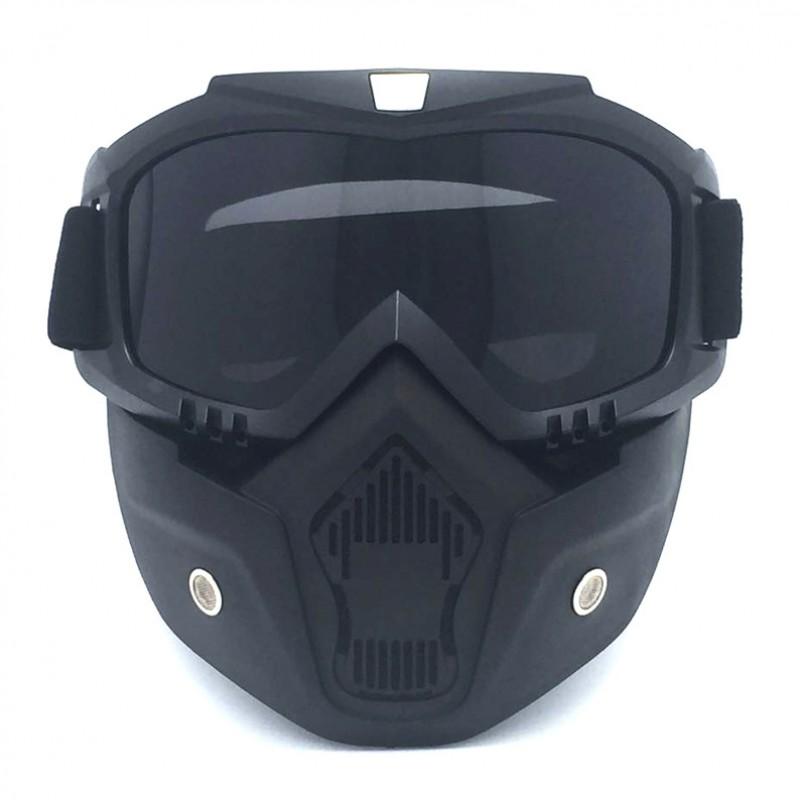 Vintage-Style Motorcycle Goggles Off-Road Riding Full Frame Windproof Protective Eyewear With Interchangeable Lenses