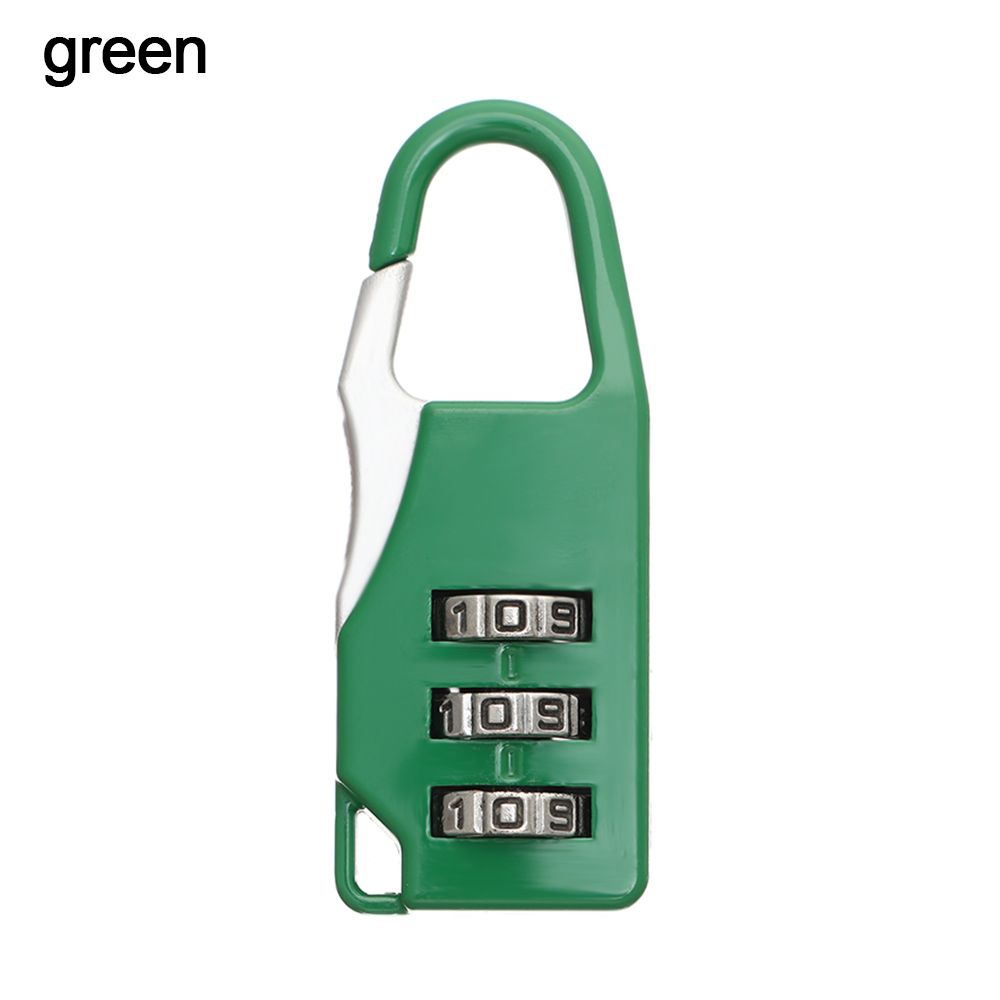Code Baggage Lock of Gym Bags Padlock Password Locks 3 Digit Combination Lock Zipper Padlock