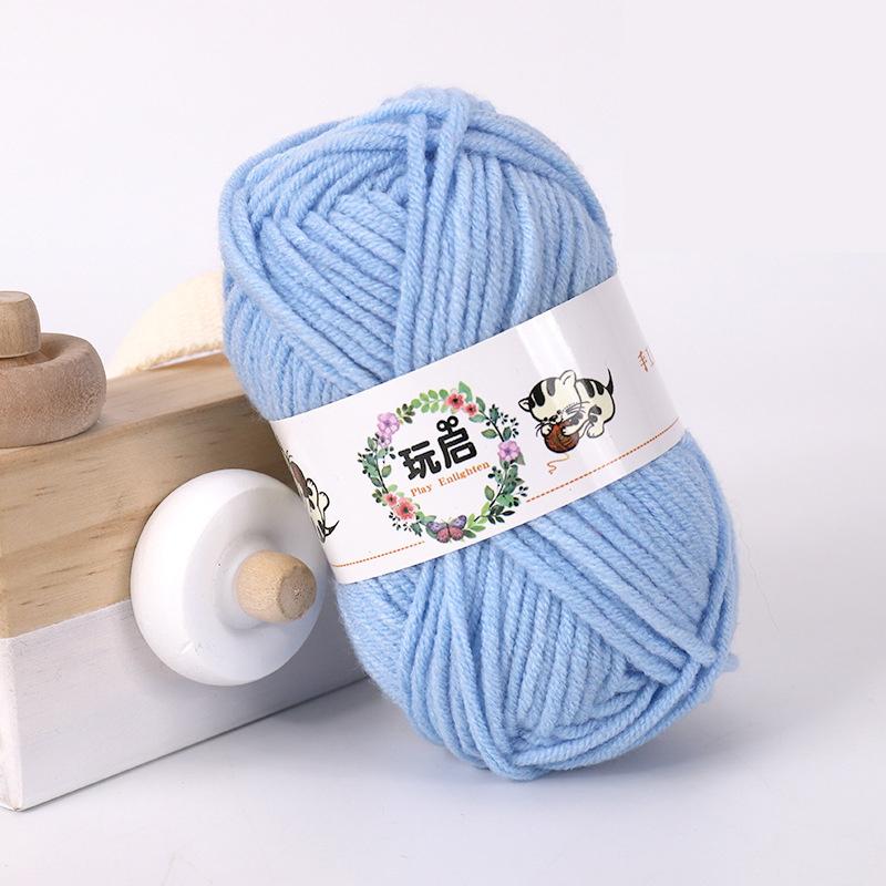 25g Milk Cotton Yarn Crochet Knitting Wool Needlework Dyed Lanas for Crochet Crafts Sweater Hat Dolls Scarf DIY Knitting Line