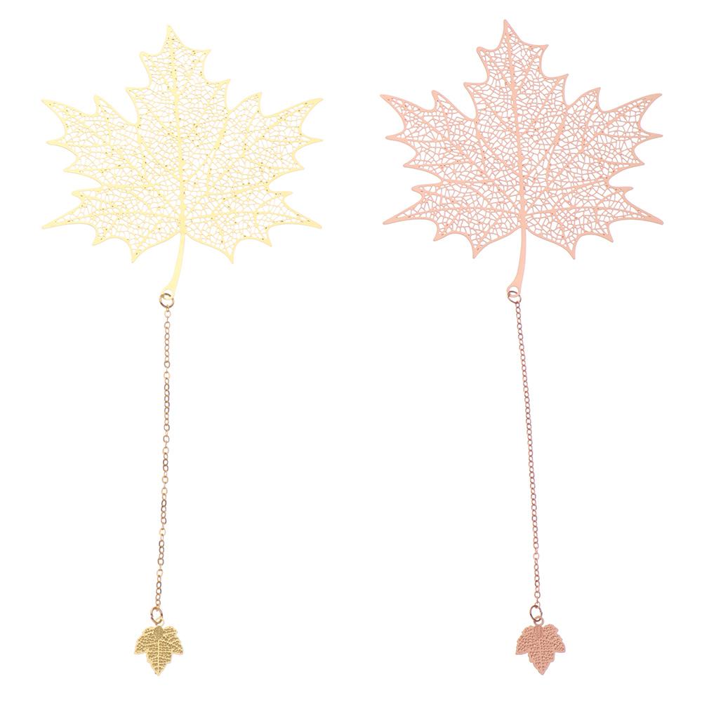 New Book Holder Apricot Tassel Metal Bookmark Leaf Chinese Style