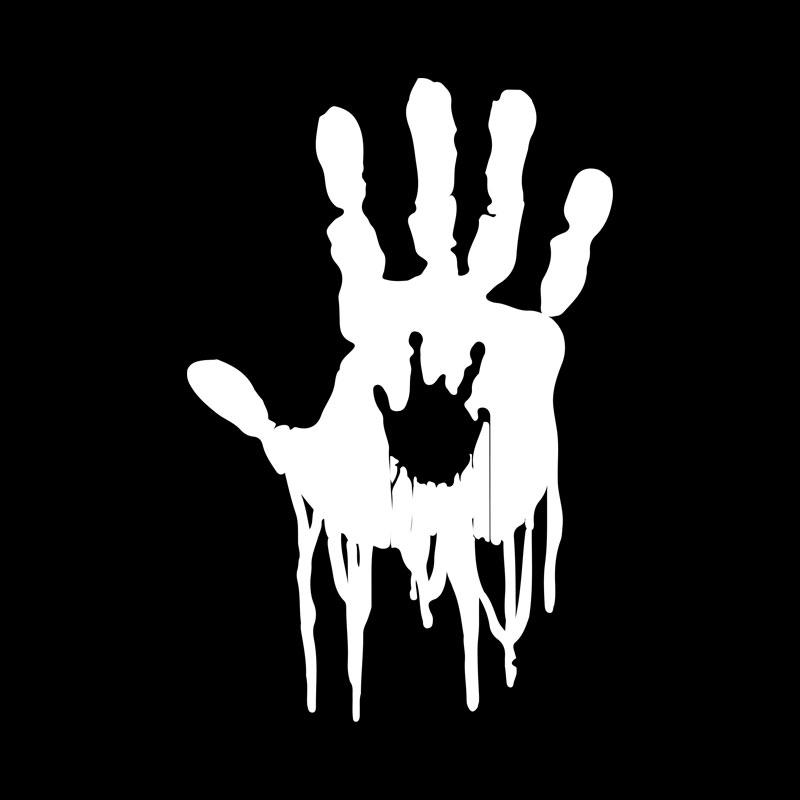 1PC 3D Bleeding Palm Motorcycle Stickers Waterproof DIY Motorbike Fuel Tank Fairing Vinyl Decals Car Window Halloween Decoration