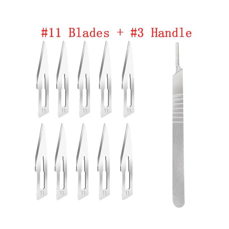 Carbon Steel Surgical Scalpel Blades+Handle Scalpel DIY Cutting Tool PCB Repair Animal Surgical Knife Dropshiping Surgical Knife