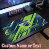 Seattle Seahawks Customized Name Text Mouse Pad, Large Desk Mouse Mat Personalized Home Office Present