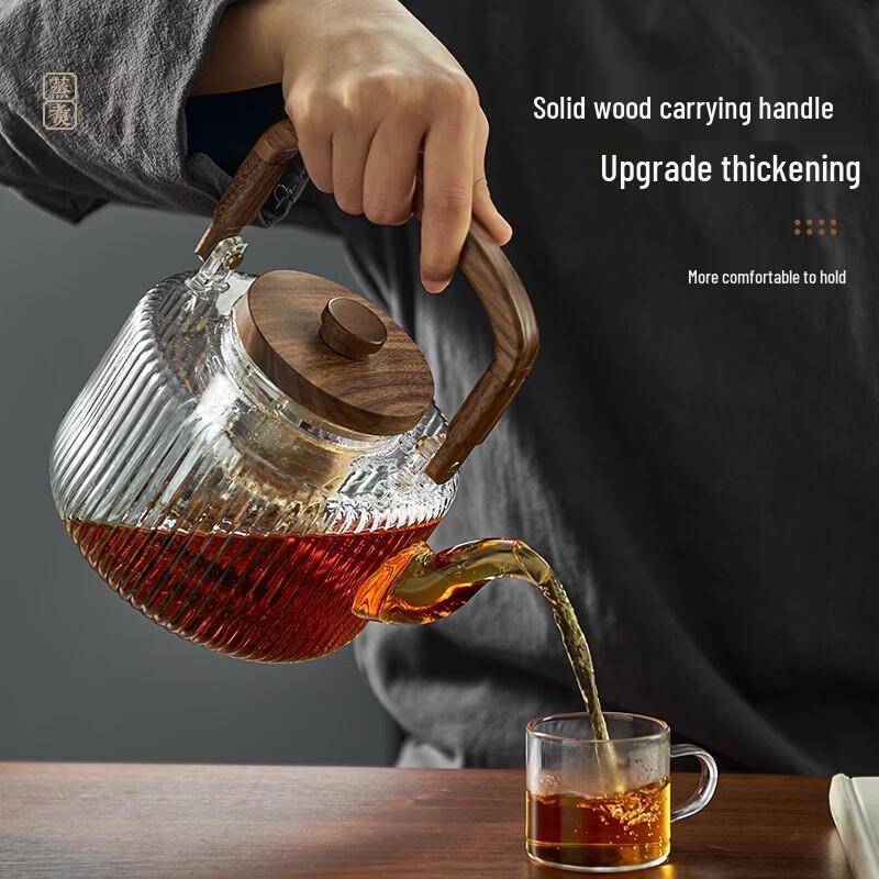 YIHUTEA Glass Teapot with Lift-Beam Handle