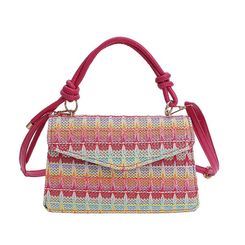 Fashionable woven style small square bag women fashion handbag simple 2025 summer new shoulder cross-body bag
