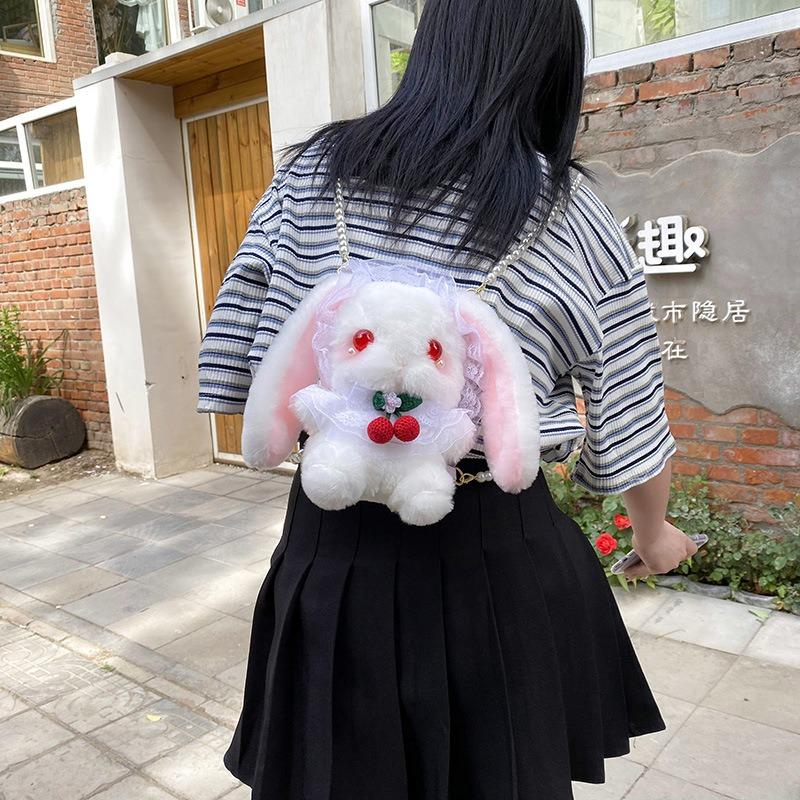 Lolita niedlich Lolita J Uniform Hasentasche Plüschpuppe kleine Umhängetasche Mädchenpuppe Schultertasche