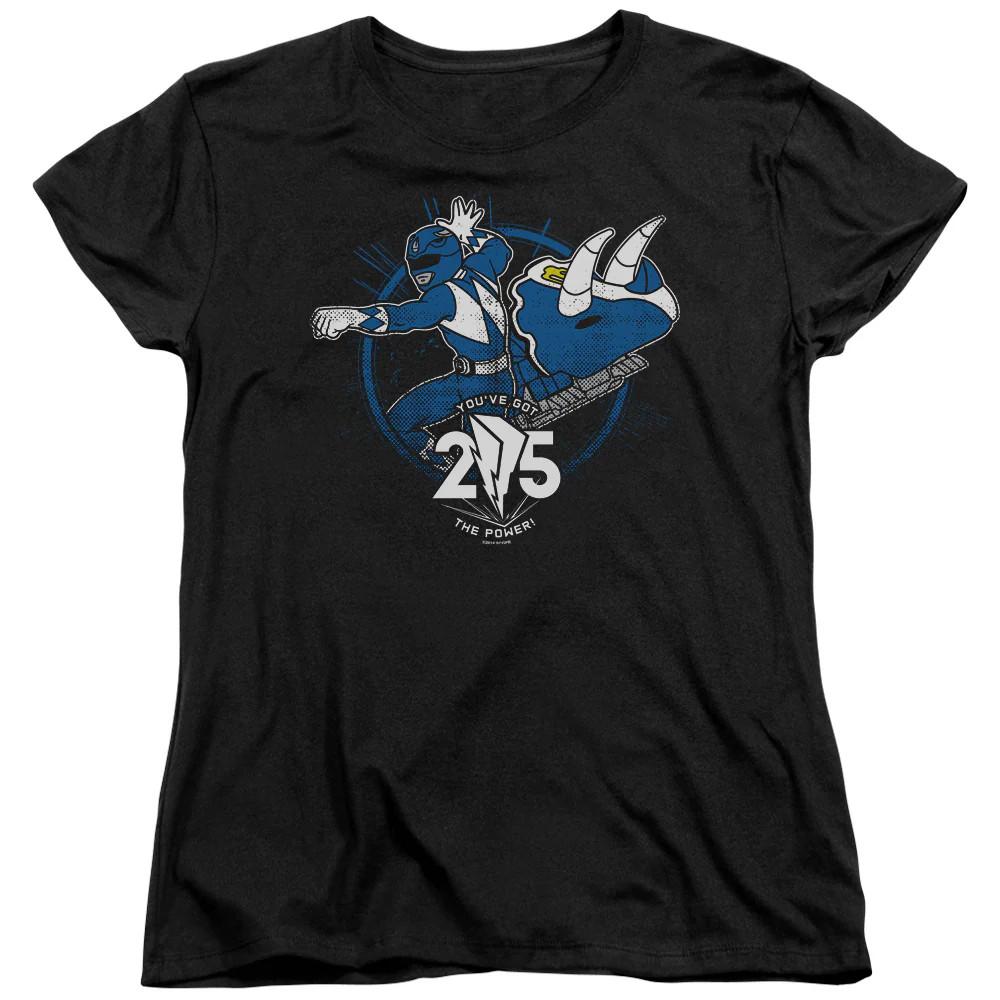 

Power Rangers Blue 25 Womens T Shirt Black XL