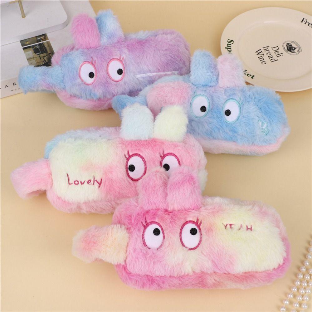 Plush Bag Plush Pencil Case Large Capacity Cartoon Plush Pen Bag Makeup Bag Pencil Pouch  Girl Gift