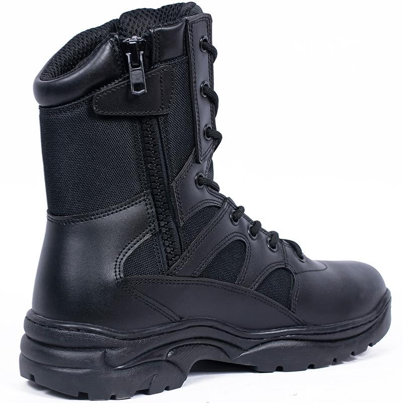 Outdoor Leisure High Top Boots Genuine Leather Breathable Training Shoes Black Sand Proof Desert Wear-resistant