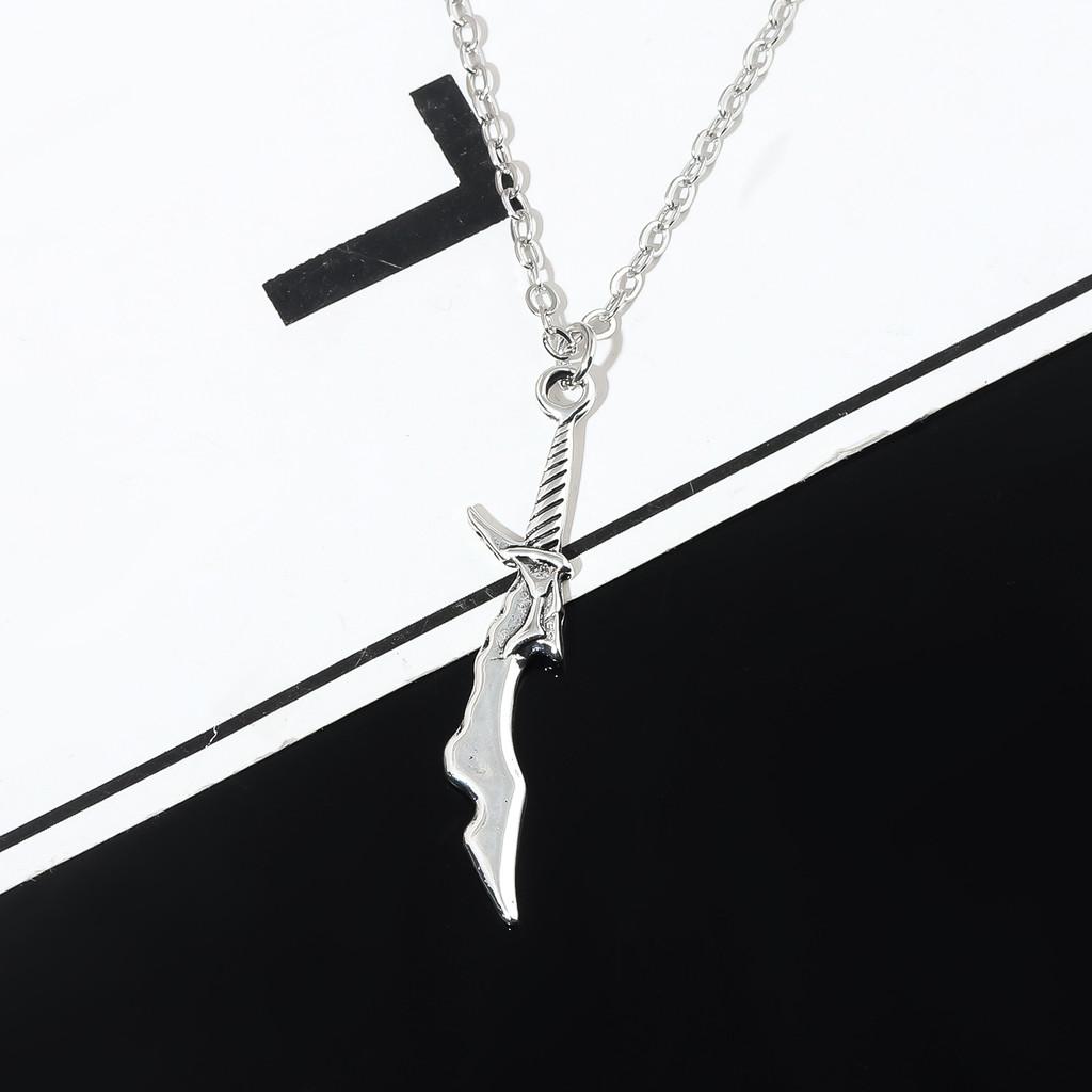 Solo Leveling Sung Jin Woo Alloy Short Blade Pendant Necklace For Cosplay Enthusiasts