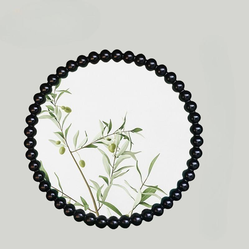 Nordic porch mirror wall-mounted bathroom French wall-mounted decorative mirror round dressing mirror