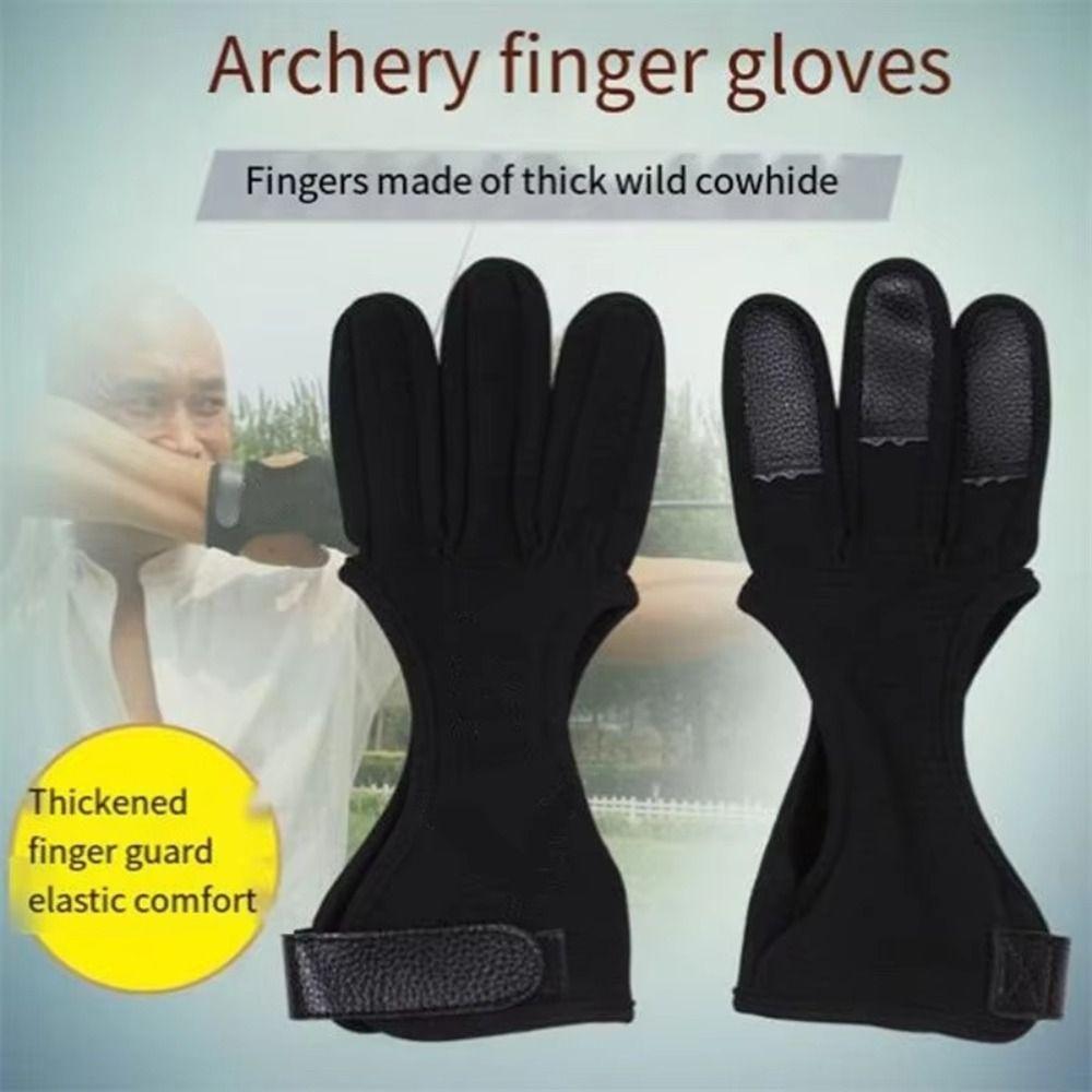 Breathable Recurve Bow Gloves Non-Slip Shooting Protective Gloves  Teenagers Use