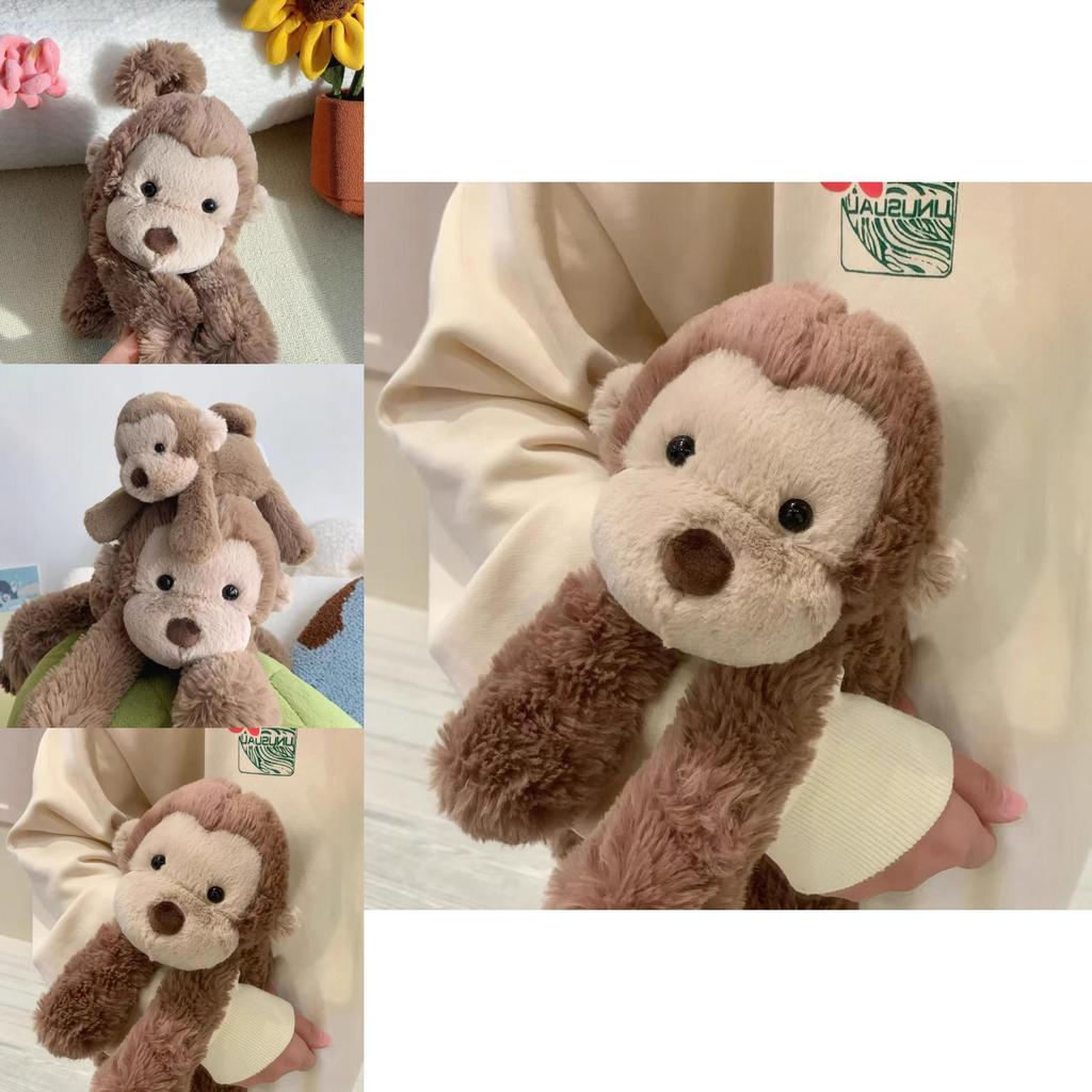 Cute Smiley Monkey Plush Toy With Short Plush Material For Kids Playroom Decor