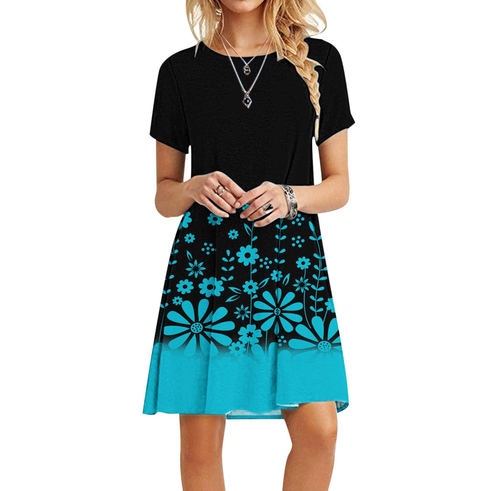 

Женская повседневная простая простая футболка, свободное платье XXL