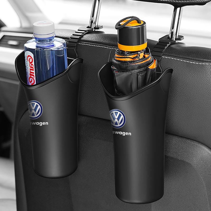 1/2Pcs Car Styling Car Storage Box Umbrella Garbage Organizer Bucket For Volkswagen Tiguan Golf-4 5 6 7 MK6 B5 B6 B7 Jetta Lavida Polo Tiguan Passat