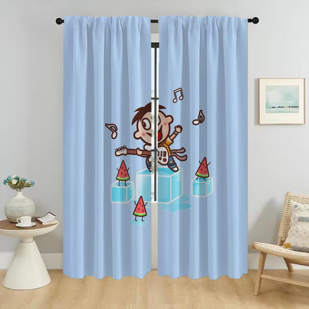 Modern Living Room Curtains for Camera Wangwang Tulle for Bedroom Home Interior Curtains 2 Pieces Halloween Decoration Shades