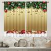 2szt choinka złota czerwona świąteczna kula wzór płatka śniegu zasłona z haczykiem nadaje się do salonu kuchnia, jadalnia