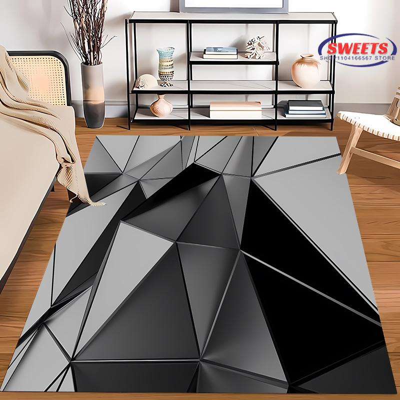 3D HD Visual Abstract Art Carpet for Living Room Bedroom Hallway Long Strip Anti-slip Soft Area Rug Sofa Doormat Home Decor Mat