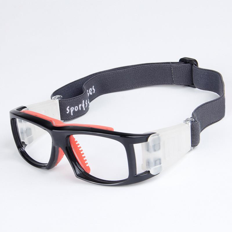 

OPOLLY Impact-resistant basketball glasses with sports frames can be fitted with prescription lenses and are suitable for use as head-mounted L001Black and Red