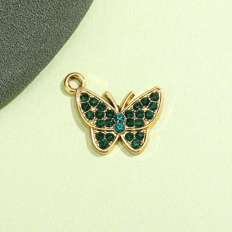 Breloque Pendentif Papillon Strass Coloré pour Bijoux, Charme pour Bracelets, Chevillères et Colliers DIY