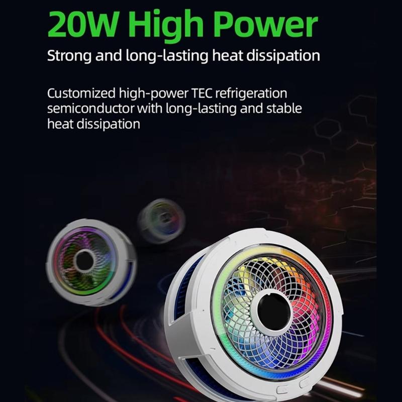 Phone Coolers, Cellphone Radiator with Semiconductor Cooling Chip for Live Streaming, Outdoor Vlog, Mobile Gamings