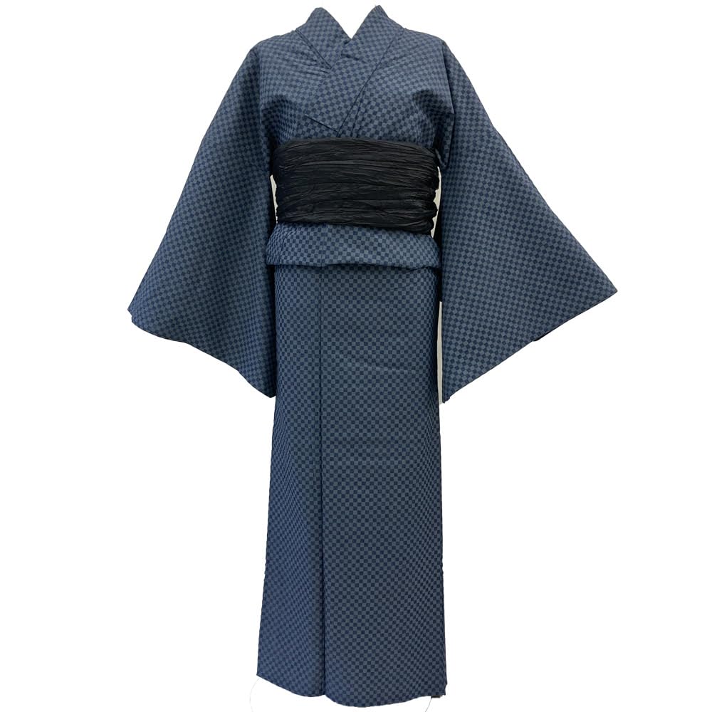 Kimono Denim Jemný lehký a omyvatelný jednotlivý Již kostkovaný Velikost S [Kyoto Yuzen] Kimono, Vzor, Měkké, Kimono, Oblečení, Neformální, Na míru,