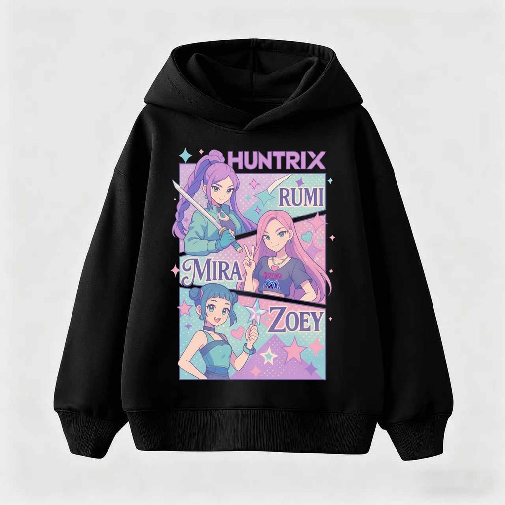 KPop Dämonenjäger Hoodies Baby Mädchen Jungen Kleidung Mode Lässige Kapuzenpullover K-Pop Dämonenjäger Pullover Kinder Outfits Gif