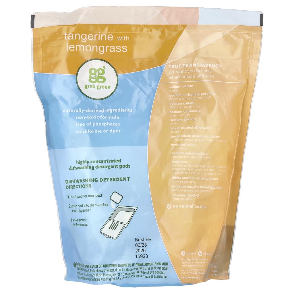 Automatic Dishwashing Detergent, Tangerine with Lemongrass, 2 lbs 4 oz (1080 g)