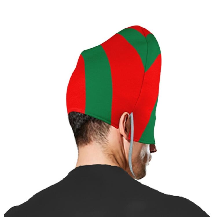Holiday Party Hat Stripe Hat Mask Candy Cane Costume Christmas Elf Hat Christmas Candy Outfit Halloween Cosplay Costumes