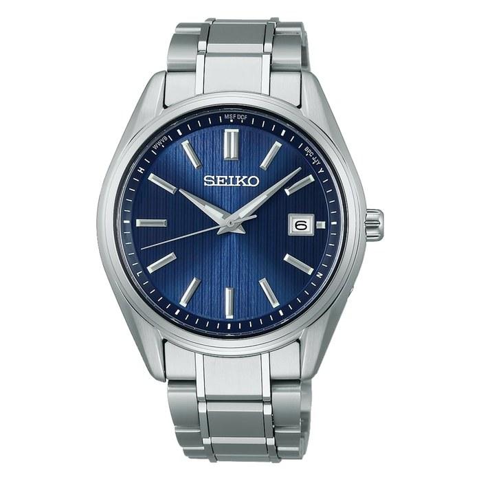 Seiko Selection SBTM339 Solar Radio Sync Men's Watch - Silver/Blue