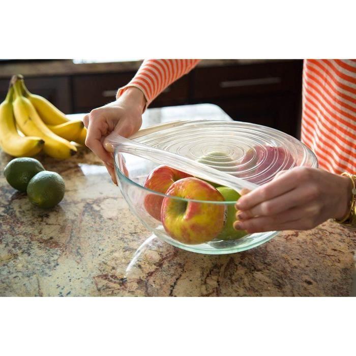 6 Pcs Couvercles Extensibles en Silicone,Couvercle hermétique en Silicone,6 tailles differente