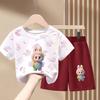 Children's Fashion Set Summer Girls' Cute Pure Cotton Set