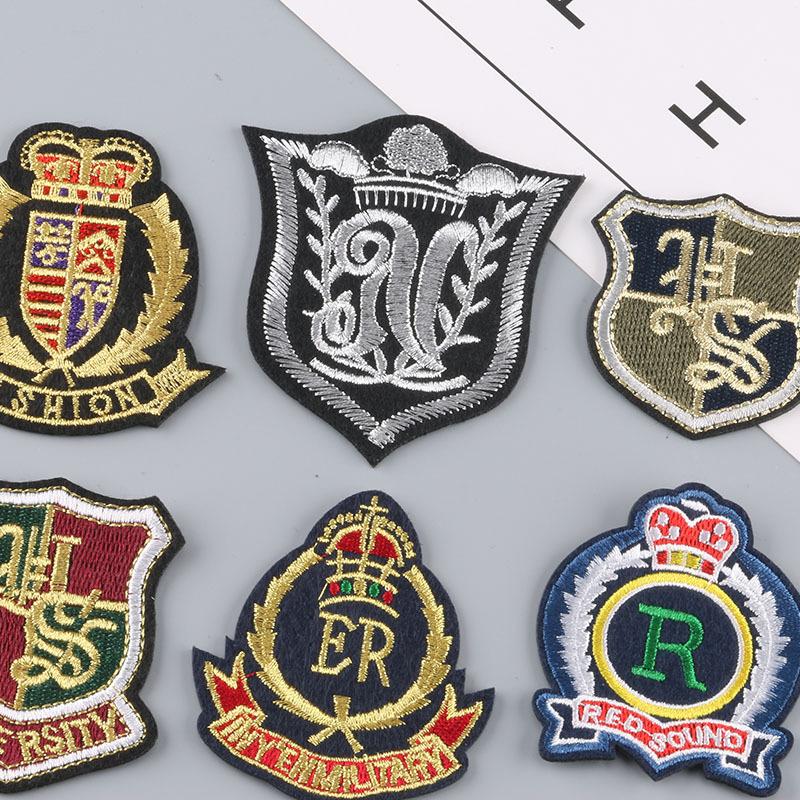 Embroidery Label JK Uniform Suit School Badge Cloth Logo Hat Badge Clothing Accessories Patch Sticker Embroidery Cloth Sticker