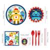 Robot Cartoon Themed Disposable Tableware Paper Plates Cups Kids Favor Balloons Birthday Party Baby Shower Decorations Supplies